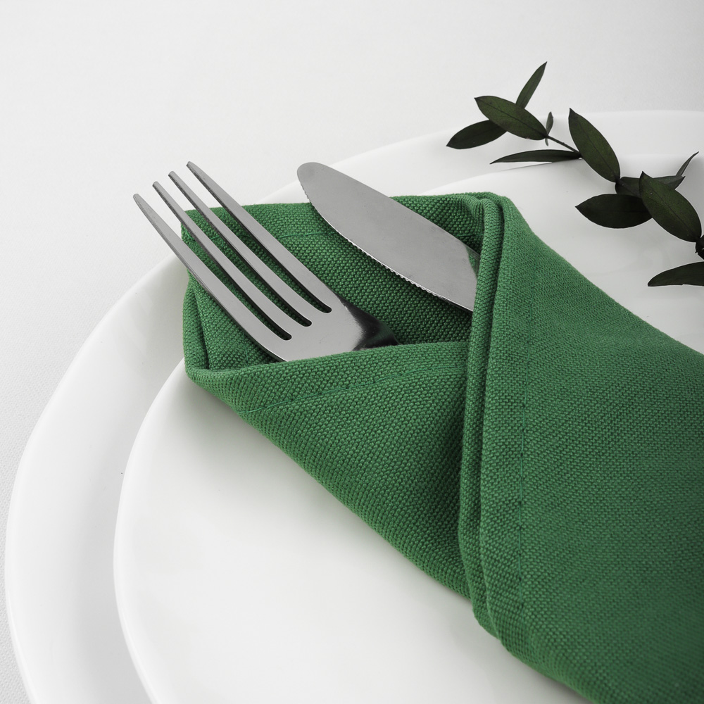 зеленые салфетки на стол
