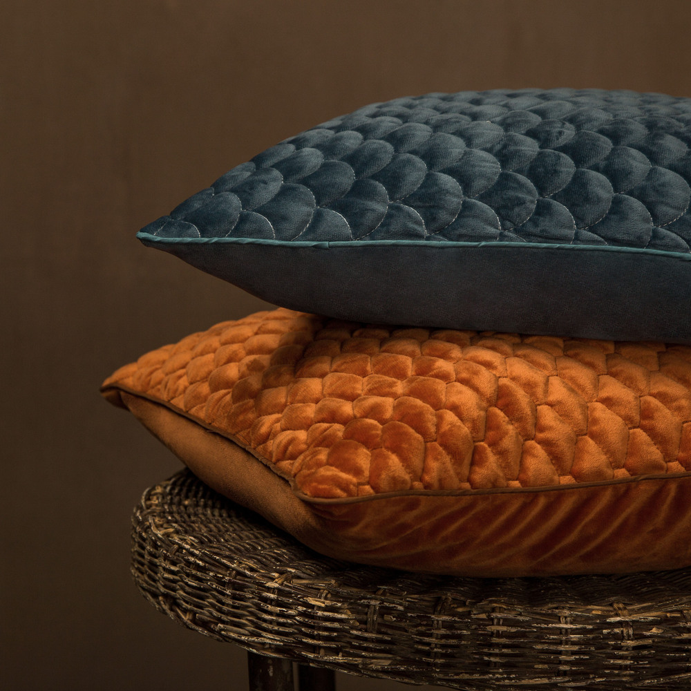 Чехол для подушки с кантом бирюзовый 50х50 см
