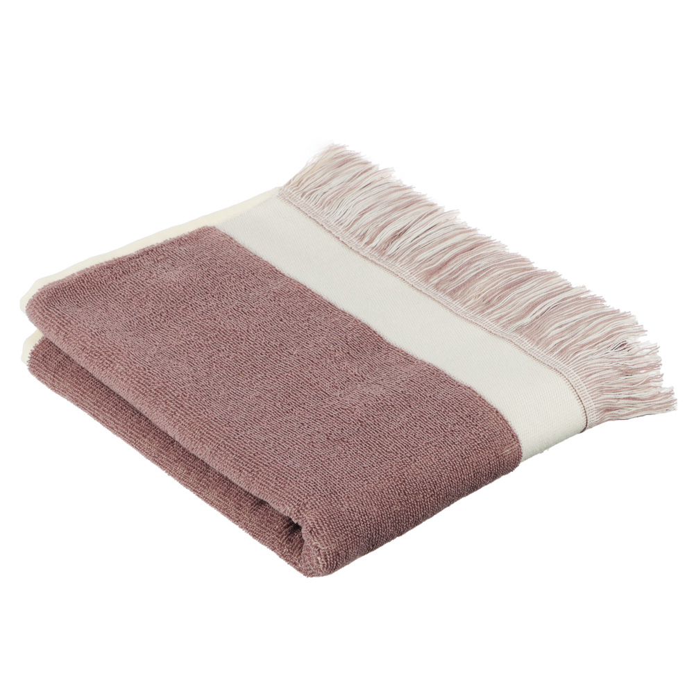 Полотенце махровое 2х-стороннее пыльно-розовое 50х90 см
